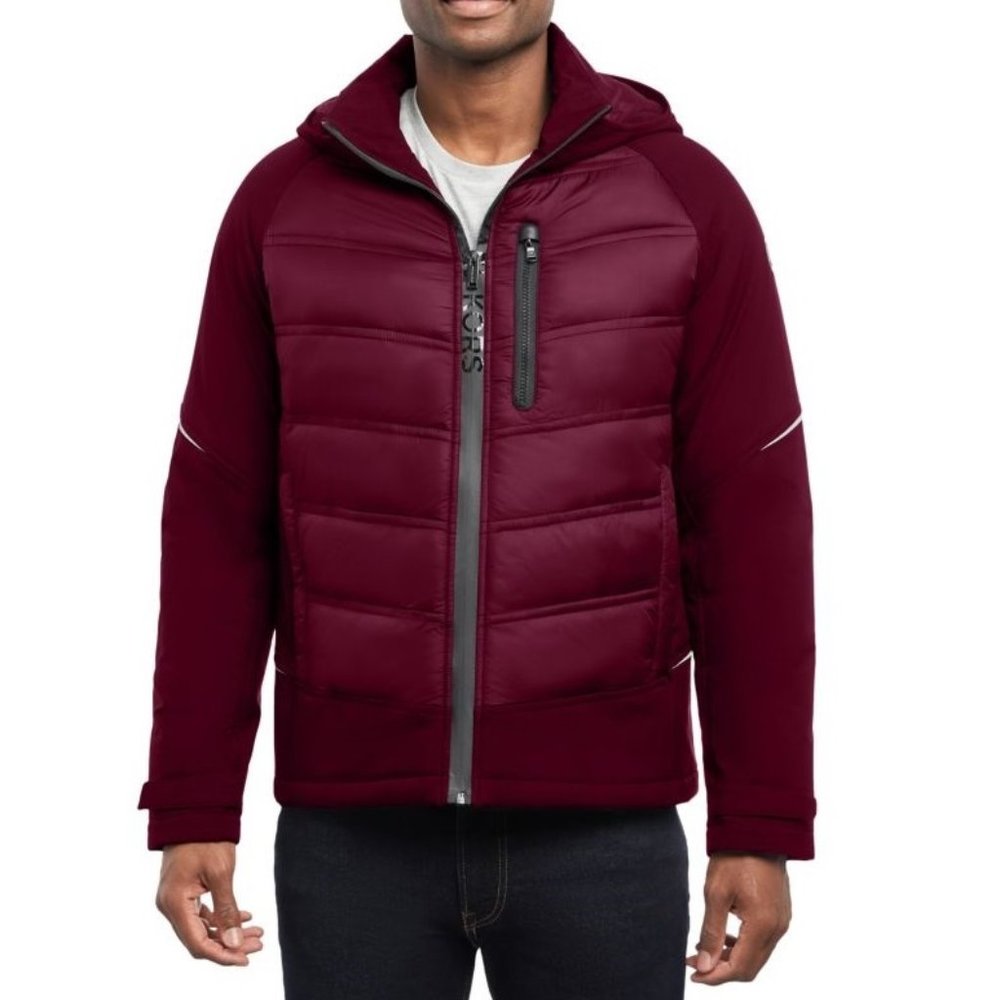 MICHAEL KORS Men's Topeka Lightweight Hooded Puffer Jacket